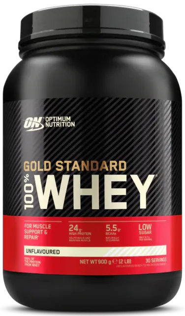 Optimum Nutrition Gold Standard 100% whey protein powder container